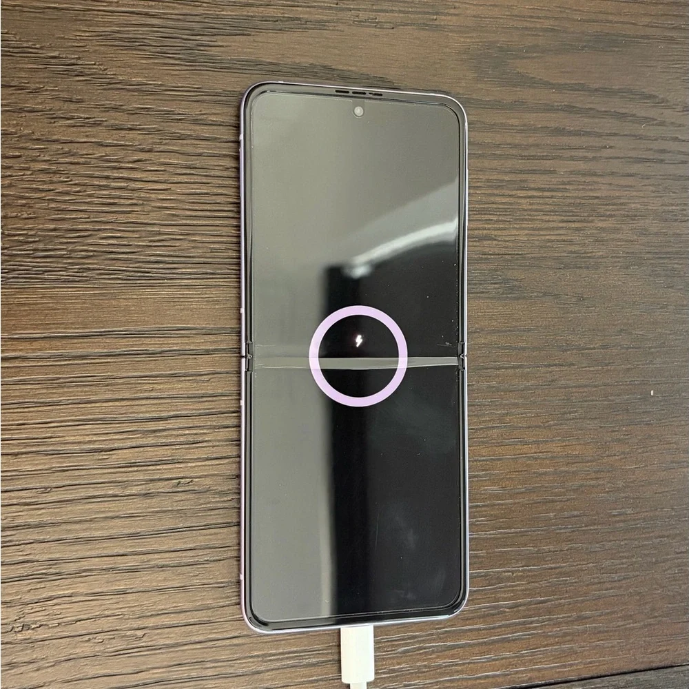 Samsung Foldable Phone in Pink and Green